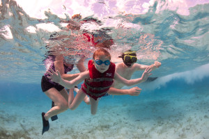 Snorkeling in Grand Cayman on our Disney Cruise.